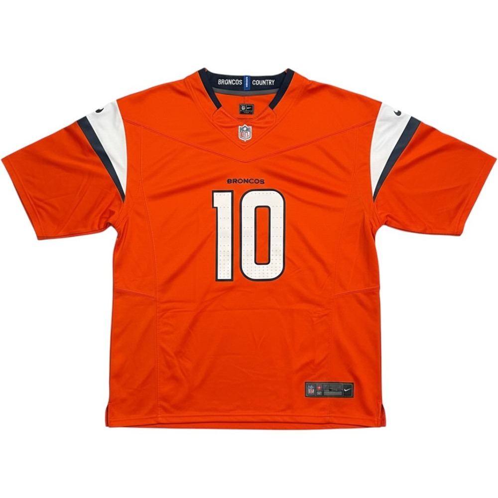 Denver Broncos Bo Nix 10 Orange Game Jersey Mens 5XL NFL Football